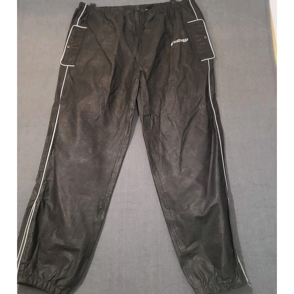 Frogg Toggs Rain Pants Black Men's XXL Pull-On‎ Straight